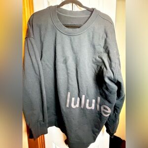 Lululemon Black Logo Crewneck Sweatshirt